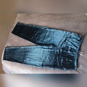 Elegant Turquoise Satin Nightgown,pajama medium.